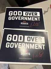 RON DESANTIS FOR PRESIDENT 2024 SIGNED CAMPAIGN RALLY POSTER SIGN picture