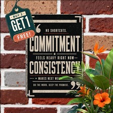 Excuses Make Today Easy Tin Sign Fitness Gym Motivational Metal Wall Plaque picture