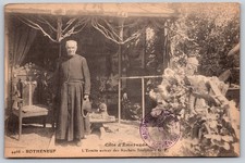 Vintage Rothéneuf Postcard L'Ermite Sculptor Côte d'Émeraude France A361 picture