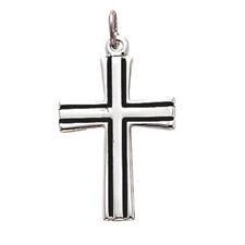 Cross Sterling Silver with Black Fill Features 18in Long Chain Comes Gift Boxed picture