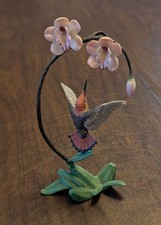 Franklin Mint Porcelain Hummingbird & Flower Series Figurine 1988 FM picture