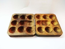 Antique Indian Jack Wood Wooden Pallankuzhi South Indian Game Board Toy picture