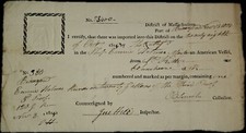 1805 Bridgeton, Massachusetts (Pre Maine) Bill of Lading – Rum From Saint Kitts picture