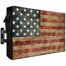 HMQirky American Flag Outdoor TV Cover 70 to 75 inch for LED LCD TVs picture