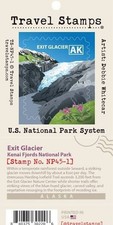 Kenai Fjords National Park Alaska Travel Stamps Sticker Exit Glacier NP45-1 picture