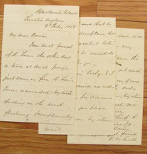 PRE-CIVIL WAR BLACKWELLS  ISLAND WOMEN'  AYSLUM DOCTOR LETTER NEW YORK CITY 1855 picture