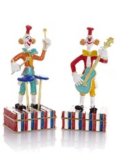 Keren Kopal *2 pc set *  Circus Clown  Trinket Box Decorated & Austrian Crystals picture