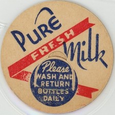 Milk Bottle Cap -generic- PURE FRESH MILK - Please WASH and RETURN BOTTLES DAILY picture