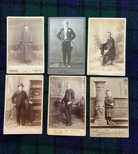 Lot Of 24 Antique Cabinet Photos Men Women Children picture
