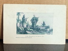 Vintage 1906 St Ignace MI Postcard Father Marquette Mulcrone's Bazaar Undivided picture