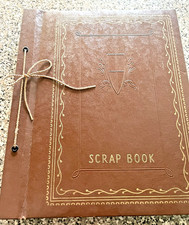 Vintage Harlich Deluxe  Embossed with gold SCRAP BOOK 32 pages unused 14.5 by 12 picture