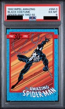 1992 AMAZING SPIDER-MAN 1962-1992 #SM-3 BLACK COSTUME PSA 6 SYMBIOTE SECRET WARS picture
