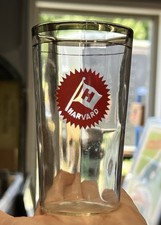 RARE Vintage Clear Ribbed HARVARD UNIVERSITY Drinking Glass picture