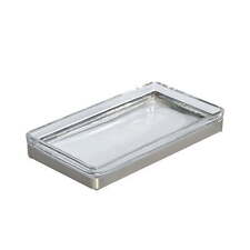 Rectangular Metal & Glass Vanity Tray, Clear picture