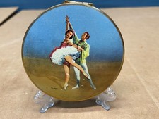 Vintage Rare Ballet Dancing Couple Dancers Stratton Powder Compact picture