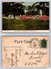 Spring Valley, IL-Illinois, Hospital Under Construction Vintage c1908 Postcard picture