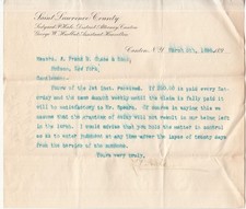 1898 St Lawrence County Canton NY Ledyard P. Hale Signed Letter picture