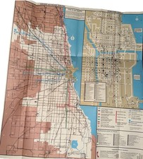1986 - 1987 Great Looking CTA Vintage Map Transit picture