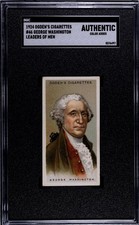 1924 ITC Leaders of Men Tobacco Ogden's Back George Washington #46 SGC A picture