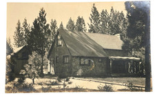 RPPC Rustic Cabin Lodge Pine Forest Kodak Velox Real Photo Postcard picture