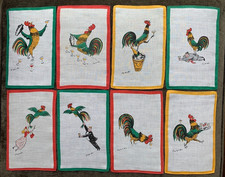 Vintage Cocktail Napkins Leacock Fabres  