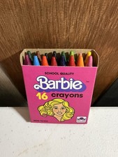 Vintage 1983 Golden Brand Barbie 16 Count Crayons picture