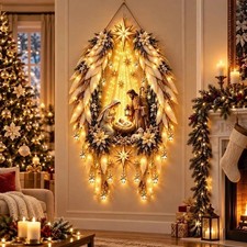 Lighted Nativity Wall Decor, Bethlehem Star of Faith, 2026 New  LED Christmas picture