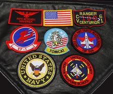 PETE MITCHELL TOMCAT FLIGHT JACKET 8PC IRON ON PATCH  picture