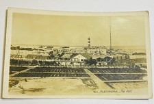 RPPC Alexandria The Port Boats, Lighthouse, Ships, Vintage Postcard Unused picture