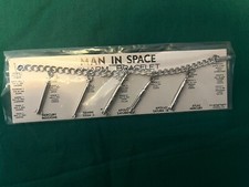Vintage 1960's Man In space NASA Saturn V Apollo Mercury Atlas Charm Bracelet picture