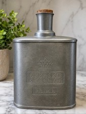 FLASK Vintage SCANDIA TENN P10 Swedish Pewter Brannvin Barware Cafe Restaurant picture