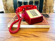 WORKING Western Electric  Touchtone Telephone Vintage Metallic Ruby Red & Gold picture
