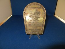 Vintage Warwickshire Cockfighting Association April 1845 Brass Plaque picture