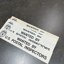 Vintage 1970S Wanted By US Postal Inspectors Signage New Old Stock￼ 11 Total￼ picture