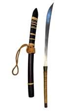 Dha Short Sword w/Wood Scabbard - Thai/Vietnamese/Cambodian/Asian picture