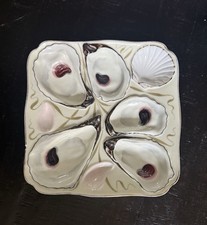 Antique Porcelain Oyster Plate (has Small Chip) picture