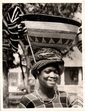 Nigerian Native Woman (1956) ❤️ Vintage Collectable Press Photo 1093K picture