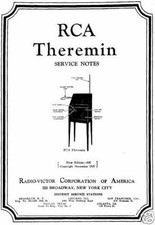 RCA Theremin Schematic & Service Notes 1930's Vintage CD ROM picture