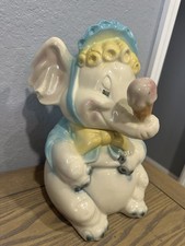 VTG Baby Elephant Holding Ice Cream Come Cookie Jar McCoy Rare picture