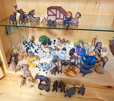 Vintage Pete Apsit Holy Herd Noahs Ark 89 Pc Figurine Mega Lot w/Ramp  Some Tags picture