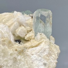 Unique Rare Natural AQUAMARINE Crystal with FELDSPAR and Quartz Specimen picture