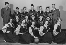 1952 1953 Boys Girls Basketball Team Portrait OB Cheerleaders Uniforms picture