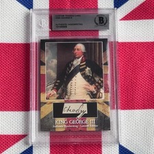 King George III Handwritten Word Cut from a Autograph Letter Signed Beckett BAS picture