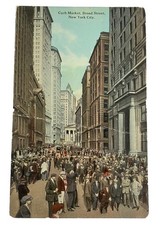 Broad Street Curb Market ~ New York  City NY NYC ~ Antique 1910s Postcard picture