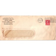 1921 Tinkler & Co Inc Cotton Yarns Philadelphia PA Postal Cover Envelope L3-6 picture