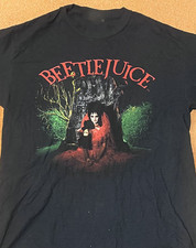 Retro Beetlejuice Movie All Over Print Black T- Shirt Full Size S-5XL UA31 picture