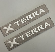 Set Of Two (2) X TERRA Embroidered Patch 1.25”x6.5” TAN On TAN Nissan picture