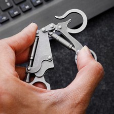 EDC Keychain Knife Cool 2-in-1 Folding Blade with Dual-Barrel Design for Daily picture