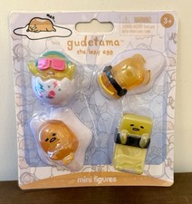 NEW 🍳Sanrio x Gudetama the Lazy Egg 4 pc. Mini Figure Set😒 DJ / Party / Sushi picture