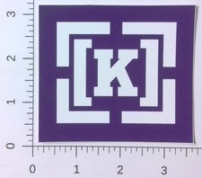 Krew KR3W K Brackets Logo Purple White Skateboard Helmet Sticker Decal  picture